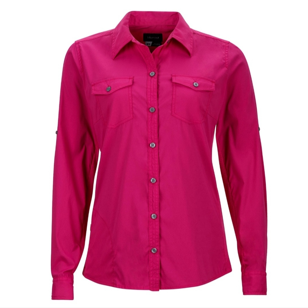 Marmot Womens Annika Long Sleeve Button Down Shirt Sz Medium